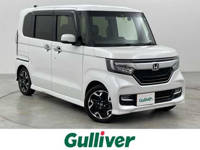 ホンダ Ｎ ＢＯＸ カスタム G L ターボ ホンダセンシング 福岡県 2018(平30)年 6.3万km プラチナホワイトパール 純正ナビ（ＢＴ，フルセグＴＶ）　/バックカメラ　/ドラレコ　/ＥＴＣ　/ホンダセンシング　/ＡＣＣ　/衝突被害軽減　/レーンキープ　/パドルシフト　/両側電動スライドドア　/ハーフレザーシート　/革巻きステアリング　/ＬＥＤ