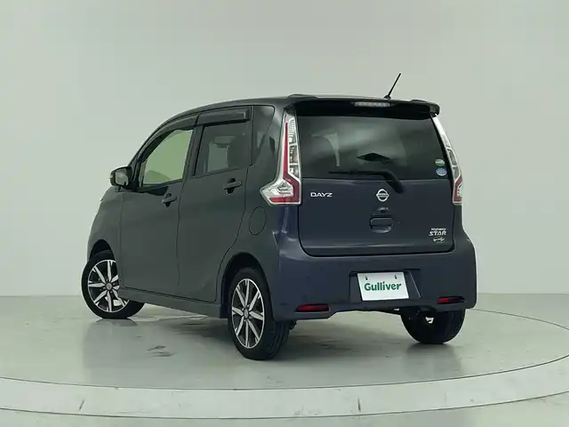 日産 デイズ ハイウェイスターG ターボ 大阪府 2018(平30)年 5.9万km プレミアムパープルP エマージェンシーブレーキ/純正ナビ（Bluetooth/CD/DVD/AM/FM）/アラウンドビューモニター/クルーズコントロール/フォグランプ/オートマチックハイビーム/純正15インチアルミホイール/車線逸脱警報機能/先行車発進お知らせ機能/標識認識機能/スマートキー/ETC