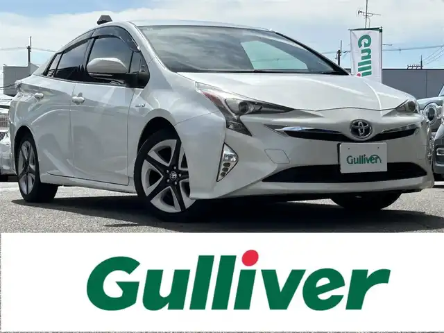 トヨタ プリウス S ツーリングセレクション 奈良県 2018(平30)年 12万km ホワイトパールクリスタルシャイン １オーナー/純正ディーラーナビ(MSCD-W66)/BT/CD/SD/TV//コーナーセンサー/横滑り防止装置/バックカメラ/ETC/フルレザーシート/シートヒーター/モード切替/オートLEDライト/保証書・取説付