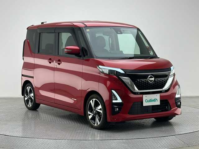 日産 ルークス HWS Gターボ プロパイロットED 兵庫県 2020(令2)年 4万km スパークリングレッドM 純正9インチナビ/フルセグ CD DVD BT MSV/アラウンドビューモニター/両側パワースライドドア/ハンズフリー機能付き/プロパイロット/レーダークルーズコントロール/エマージェンシーブレーキ/レーンキープアシスト/ソナー/ビルトインETC/ドアバイザー/純正フロアマット/LEDヘッドライト/LEDフォグライト/オートライト/レザー調シートカバー/スマートキー