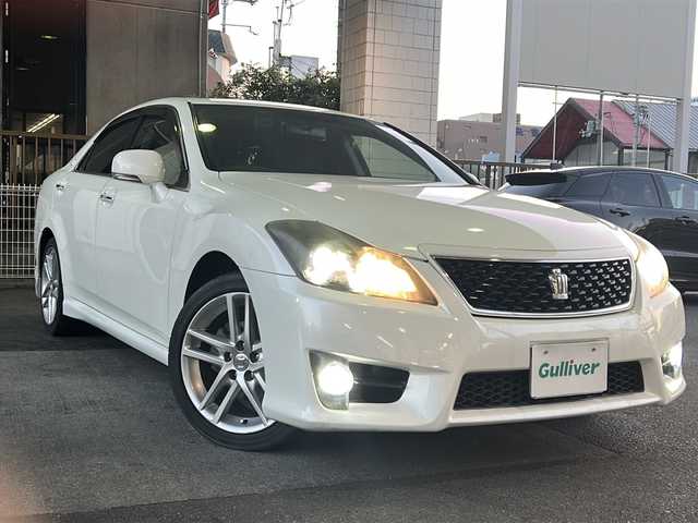 トヨタ クラウン アスリート アニバーサリーエディション 京都府 2012(平24)年 16.5万km ホワイトパールクリスタルシャイン 純正8インチナビ/ワンセグテレビ/走行中視聴可能/DVD視聴可能/Bluetooth/バックカメラ/サンルーフ/本革シート/メモリーパワーシート/シートヒーター＆ベンチレーション/電動リアサンシェード/クルーズコントロール/禁煙車/ビルトインETC/フォグランプ/電動格納ミラー/ウィンカーミラー