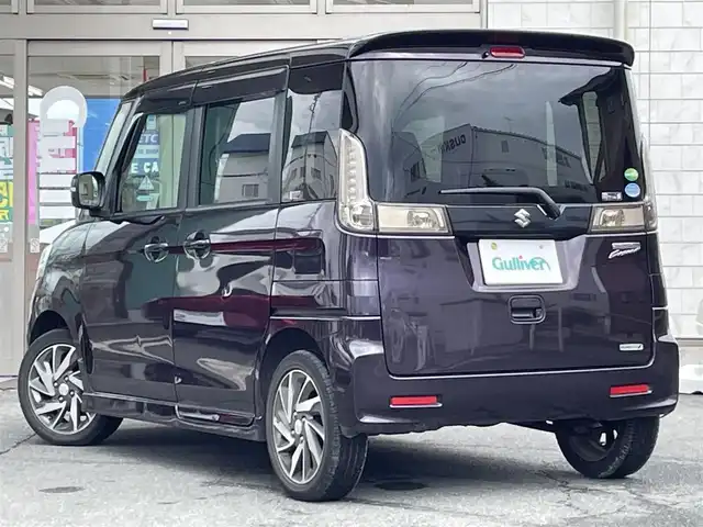 スズキ スペーシア カスタム TS 岩手県 2013(平25)年 9.3万km ミステリアスバイオレットパール ・社外ナビ（AVZC-MRZ009）/・フルセグ/・AM/FM/CD/DVD/USB/SD/Bluetooth/・プッシュスタート/・スマートキー/・スペアキー1本/・両側パワースライドドア/・電動格納ウィンカーミラー/・アイドリングストップ/・ビルドインETC/・純正フロアマット/・純正ドアバイザー/・純正ドAW15インチ/・スタットレスタイヤAWセット積み込み