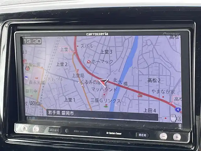 スズキ スペーシア カスタム TS 岩手県 2013(平25)年 9.3万km ミステリアスバイオレットパール ・社外ナビ（AVZC-MRZ009）/・フルセグ/・AM/FM/CD/DVD/USB/SD/Bluetooth/・プッシュスタート/・スマートキー/・スペアキー1本/・両側パワースライドドア/・電動格納ウィンカーミラー/・アイドリングストップ/・ビルドインETC/・純正フロアマット/・純正ドアバイザー/・純正ドAW15インチ/・スタットレスタイヤAWセット積み込み