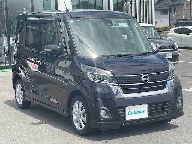 日産 デイズ ルークス ハイウェイスター Xターボ 石川県 2019(令1)年 5.7万km ブラック ワンオーナー/純正メモリーナビ/CD/DVD/BT/フルセグTV/アラウンドビューモニター/エマージェンシーブレーキ/左側パワースライドドア/純正ナビ連動ドライブレコーダー/オートマチックハイビーム/LEDヘッドライト/コーナーセンサー/スマートキー×2
