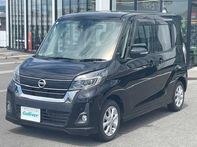 日産 デイズ ルークス ハイウェイスター Xターボ 石川県 2019(令1)年 5.7万km ブラック ワンオーナー/純正メモリーナビ/CD/DVD/BT/フルセグTV/アラウンドビューモニター/エマージェンシーブレーキ/左側パワースライドドア/純正ナビ連動ドライブレコーダー/オートマチックハイビーム/LEDヘッドライト/コーナーセンサー/スマートキー×2