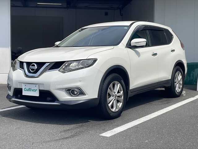 日産 エクストレイル 20X エマージェンシーブレーキ 京都府 2017(平29)年 8万km ブリリアントホワイトパール 純正ナビ　アラウンドビューモニター　Ｂｌｕｅｔｏｏｔｈオーディオ　ＵＳＢ接続　フルセグ　ＤＶＤ再生　クルーズコントロール　カブロンシート　シートヒーター　ブラインドスポットモニター　ＬＥＤライト