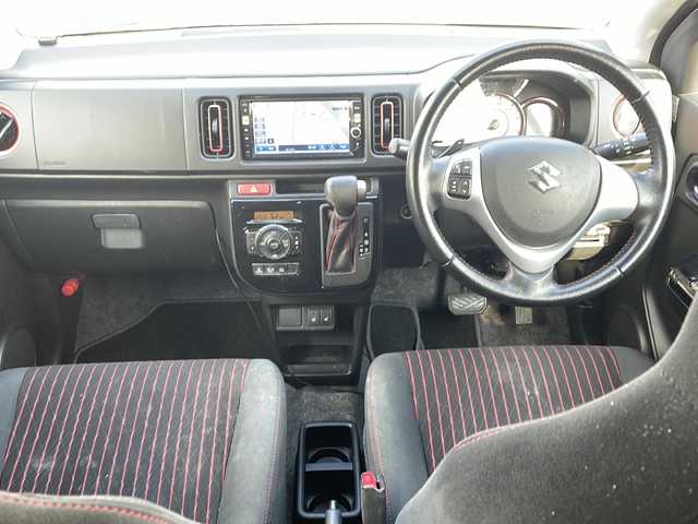 スズキ アルト ターボRS 徳島県 2017(平29)年 10.2万km ブルーイッシュブラックパール3 衝突軽減ブレーキ/純正7インチナビ/（Bluetooth/フルセグTV/CD/DVD/SD/AUX/ipod）/インタークーラーターボ/パドルシフト/シートヒーター/HIDヘッドライト/オートライト/ETC/ドライブレコーダー/電格ミラー/ドアバイザー/社外AW/純正フロアマット/プッシュスタート/スマートキー