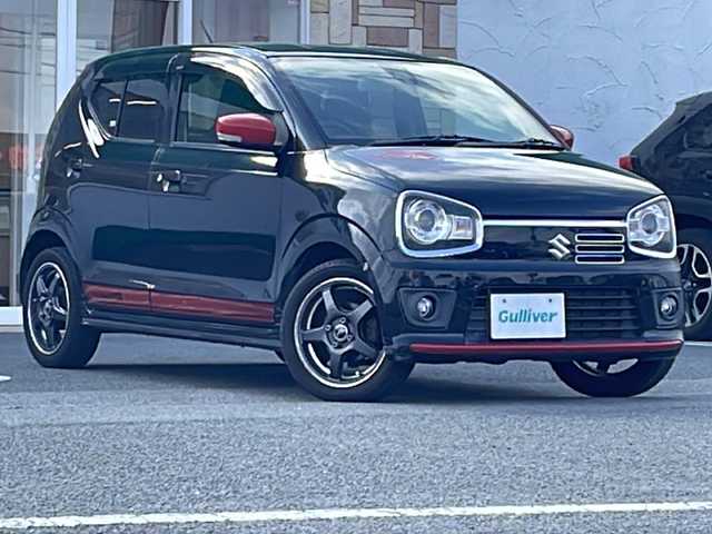 スズキ アルト ターボRS 徳島県 2017(平29)年 10.2万km ブルーイッシュブラックパール3 衝突軽減ブレーキ/純正7インチナビ/（Bluetooth/フルセグTV/CD/DVD/SD/AUX/ipod）/インタークーラーターボ/パドルシフト/シートヒーター/HIDヘッドライト/オートライト/ETC/ドライブレコーダー/電格ミラー/ドアバイザー/社外AW/純正フロアマット/プッシュスタート/スマートキー