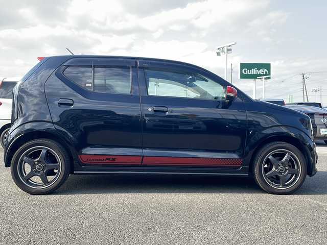 スズキ アルト ターボRS 徳島県 2017(平29)年 10.2万km ブルーイッシュブラックパール3 衝突軽減ブレーキ/純正7インチナビ/（Bluetooth/フルセグTV/CD/DVD/SD/AUX/ipod）/インタークーラーターボ/パドルシフト/シートヒーター/HIDヘッドライト/オートライト/ETC/ドライブレコーダー/電格ミラー/ドアバイザー/社外AW/純正フロアマット/プッシュスタート/スマートキー