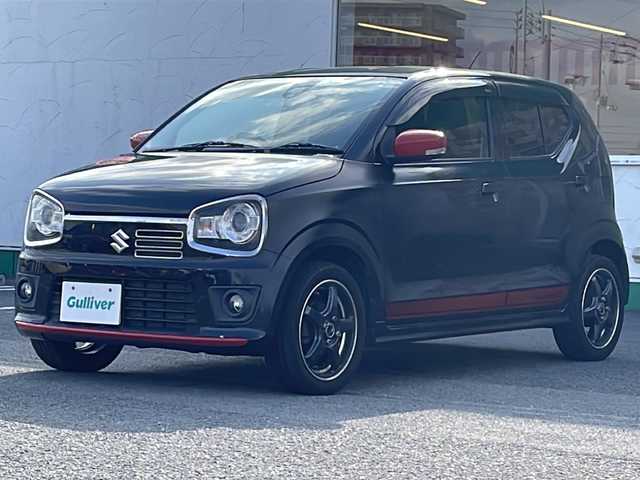 スズキ アルト ターボRS 徳島県 2017(平29)年 10.2万km ブルーイッシュブラックパール3 衝突軽減ブレーキ/純正7インチナビ/（Bluetooth/フルセグTV/CD/DVD/SD/AUX/ipod）/インタークーラーターボ/パドルシフト/シートヒーター/HIDヘッドライト/オートライト/ETC/ドライブレコーダー/電格ミラー/ドアバイザー/社外AW/純正フロアマット/プッシュスタート/スマートキー