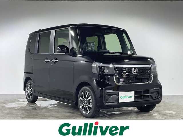ホンダ Ｎ ＢＯＸ カスタム 福岡県 2025(令7)年 0.1千km クリスタルブラックパール 届出済み未使用車/ナビ装着パッケージ/バックカメラ/ホンダセンシング/レーダークルーズコントロール/レーンキープアシスト/片側パワースライド/前席シートヒーター/ＬＥＤヘットライト/プッシュエンジンスタート/電動パーキングブレーキ/スペアキーx１