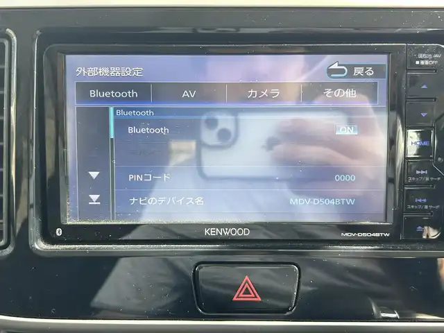 三菱 ｅＫスペース カスタムG セーフティパッケージ 長崎県 2017(平29)年 4.2万km パープリッシュネイビーパール 純正メモリナビ/（フルセグテレビ/CD/DVD/BT）/片側パワースライドドア/衝突軽減ブレーキ/横滑り防止装置/LEDヘッドライト/フォグランプ/純正14インチAW/電格ミラー/アイドリングストップ/プッシュスタート/ドアバイザー