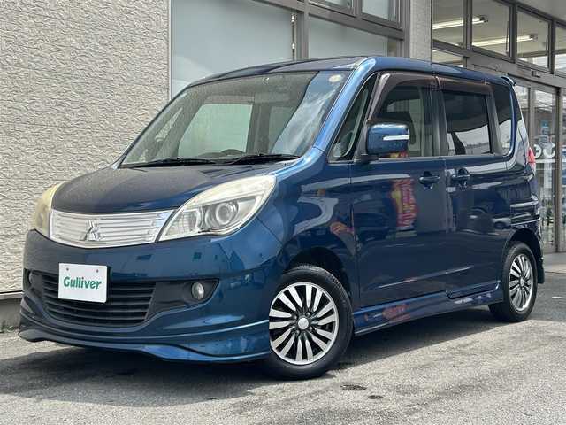 三菱 デリカＤ：２ S 大阪府 2012(平24)年 8.5万km グレースブルーパールメタリック 社外SDナビ/（フルセグ/BT/CD/DVD）/両側パワースライドドア/プッシュスタート/前後ドライブレコーダー/純正14インチAW/ETC/オートライト/フロアマット/保証書/取扱説明書/スペアキー　有