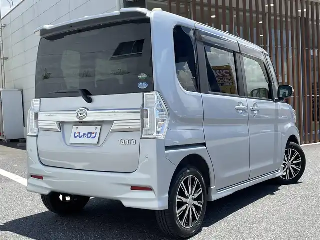 ダイハツ タント カスタム X トップED SAⅡ 千葉県 2015(平27)年 9.1万km ブライトシルバーメタリック (株)IDOMが運営する【じしゃロン八千代店】の自社ローン専用車両になります。/こちらは現金またはオートローンご利用時の価格です。自社ローンご希望の方は別途その旨お申付け下さい/片側電動スライドドア/衝突軽減システム「スマートアシスト２」/フルセグTVナビ/Bluetoothオーディオ対応