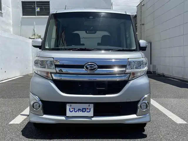 ダイハツ タント カスタム X トップED SAⅡ 千葉県 2015(平27)年 9.1万km ブライトシルバーメタリック (株)IDOMが運営する【じしゃロン八千代店】の自社ローン専用車両になります。/こちらは現金またはオートローンご利用時の価格です。自社ローンご希望の方は別途その旨お申付け下さい/片側電動スライドドア/衝突軽減システム「スマートアシスト２」/フルセグTVナビ/Bluetoothオーディオ対応