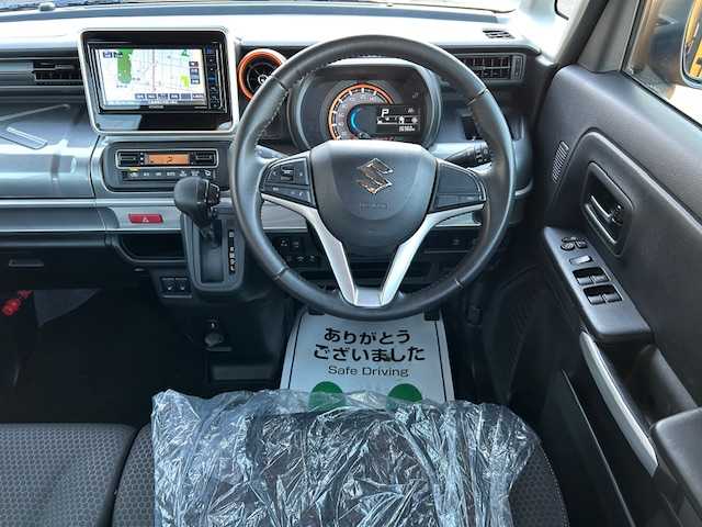 スズキ スペーシア ギア HYBRID XZ 道央・札幌 2019(令1)年 3.8万km アクティブイエロー/ガンメタリック2トーン /4WD//ワンオーナー//寒冷地仕様//社外メモリーナビ/  (DVD/CD/BT/ラジオ/フルセグ)//バックカメラ//衝突軽減ブレーキ//レーンキープアシスト//コーナーセンサー//アイドリングストップ//両側パワースライドドア//前席シートヒーター//革巻きステアリング//ステアリングリモコン//横滑り防止装置//ETC//LEDヘッドライト//フォグライト//オートライト//ウィンカーミラー//電動格納ミラー//ルーフレール//純正フロアマット//純正ドアバイザー//USBソケット//スマートキー//エンジンプッシュスタート//スペアキー//取扱説明書//保証書//ナビ取説