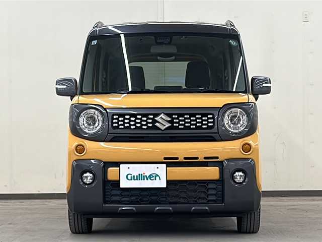 スズキ スペーシア ギア HYBRID XZ 道央・札幌 2019(令1)年 3.8万km アクティブイエロー/ガンメタリック2トーン /4WD//ワンオーナー//寒冷地仕様//社外メモリーナビ/  (DVD/CD/BT/ラジオ/フルセグ)//バックカメラ//衝突軽減ブレーキ//レーンキープアシスト//コーナーセンサー//アイドリングストップ//両側パワースライドドア//前席シートヒーター//革巻きステアリング//ステアリングリモコン//横滑り防止装置//ETC//LEDヘッドライト//フォグライト//オートライト//ウィンカーミラー//電動格納ミラー//ルーフレール//純正フロアマット//純正ドアバイザー//USBソケット//スマートキー//エンジンプッシュスタート//スペアキー//取扱説明書//保証書//ナビ取説