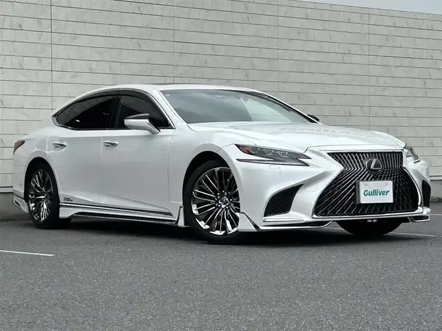 レクサス ＬＳ 500h バージョンL 茨城県 2017(平29)年 13.8万km ソニッククォーツ ワンオーナー/サンルーフ/純正スポイラー/純正HDDナビ/(地デジTV・CD・DVD・BT・USB・ラジオ再生)/レーダークルーズコントロール/レーンアシスト/衝突軽減ブレーキ/コーナーセンサー/本革レザーシート/シートベンチレーション/パワーシート/アラウンドビューカメラ/ビルトインETC/ドライブレコーダー/オートライト/LEDヘッドライト/純正20inアルミホイール/フロアマット/スマートキー/取扱説明書/保証書