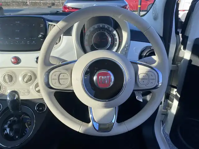 フィアット ５００ 1．2 カルト 福岡県 2021(令3)年 2万km ボサノバホワイト ・クルーズコントロール/・純正ディスプレイオーディオ／Ｂｌｕｅｔｏｏｔｈ／ＵＳＢ/carplay/・純正ドライブレコーダー/・パドルシフト/・フロントフォグランプ/・リモコンキー/・取扱説明書