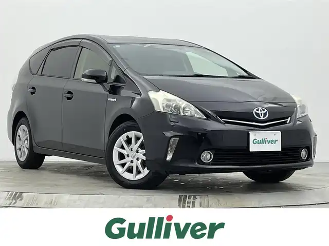 トヨタ プリウス α G 宮城県 2012(平24)年 9.5万km ブラック ALPINE製HDDナビ〈VIE-X08VS〉/バックカメラ/クルーズコントロール/純正HIDヘッドライト/純正フォグランプ/レザーステアリング/純正16インチAW〈ホイールキャップ付〉/スマートキー