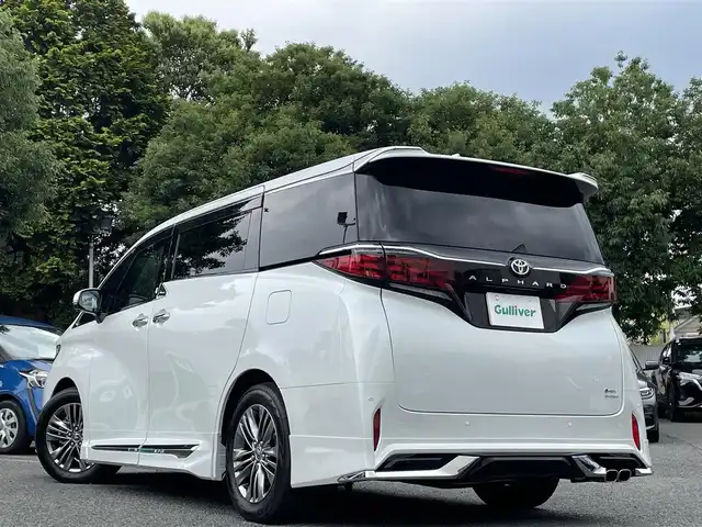 トヨタ アルファードハイブリット Z 東京都 2024(令6)年 0.4万km プラチナホワイトパールマイカ ワンオーナー/モデリスタエアロ/・フロントスポイラー/・サイドスカート/・リヤスタイリングキット/（リヤスカート＋ドレスアップマフラー）/純正ディスプレイオーディオナビ（14インチ）/・Bluetoothオーディオ/・フルセグTV/カラーヘッドアップディスプレイ/寒冷地仕様/左右独立ムーンルーフ/Toyota Safety Sense/両側パワースライドドア/パワーバックドア/合成皮革ブラックシート/・パワーシート（1列目）/・シートヒーター/ベンチレーション（1列目/2列目）/ETC2.0/保証書/取扱説明書/スペアキー