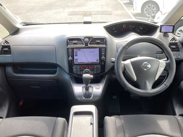 日産 セレナ ライダー Bライン Sハイブリッド 佐賀県 2014(平26)年 9.8万km ダイヤモンドブラック 純正8インチナビ/バックカメラ/純正フリップダウンモニター/LDW/クルーズコントロール/両側パワースライドドア/アイドリングストップ/ETC/社外レーダー/プッシュスタート/スマートキー/純正AW