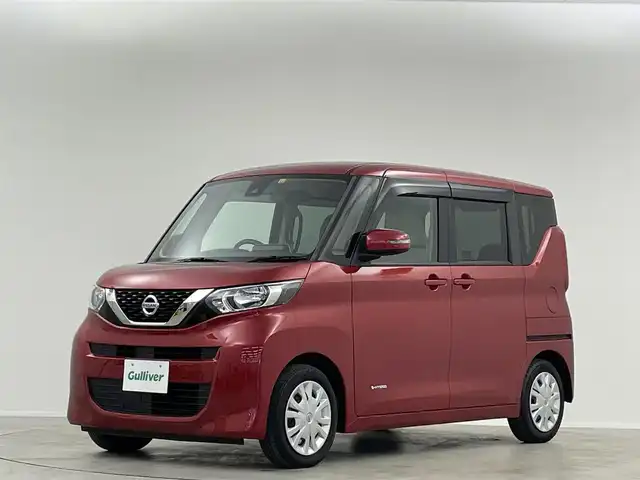 日産 ルークス X 埼玉県 2022(令4)年 1.5万km スパークリングレッドM 純正９型ナビ　全方位　衝突軽減　ＢＴ　スマートキー　パワースライドドア　アイドリングストップ　フルセグＴＶ　オートハイビーム　レーンキープ　コーナーセンサー　純正フロアマット　ベンチシート