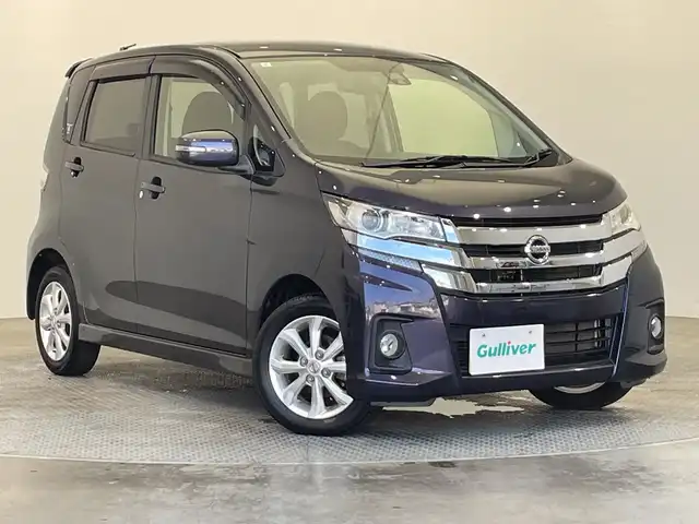 日産 デイズ ハイウェイスターX 栃木県 2017(平29)年 4.8万km プレミアムパープルP 純正ナビ/（CD/DVD/SD/フルセグTV/Bluetooth/USB/iPod）/全方位カメラ/バックカメラ/ETC/禁煙車/純正ドアバイザー/オートライト/LEDヘッドライト/横滑り防止装置/盗難防止装置/プッシュスタート/スペアキー/アイドリングストップ/純正アルミホイール/純正フロアマット