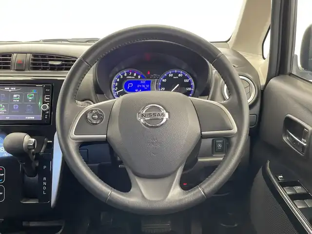 日産 デイズ ハイウェイスターX 栃木県 2017(平29)年 4.8万km プレミアムパープルP 純正ナビ/（CD/DVD/SD/フルセグTV/Bluetooth/USB/iPod）/全方位カメラ/バックカメラ/ETC/禁煙車/純正ドアバイザー/オートライト/LEDヘッドライト/横滑り防止装置/盗難防止装置/プッシュスタート/スペアキー/アイドリングストップ/純正アルミホイール/純正フロアマット