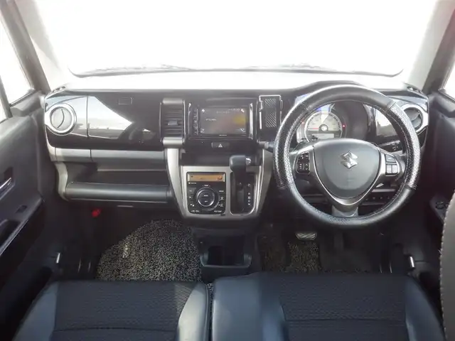 スズキ ハスラー Jスタイル Ⅱ ターボ 静岡県 2017(平29)年 9.8万km ブルーイッシュブラックパール  社外15インチアルミ/ タッチパネルオーディオ(FH-7100DVD)/ バックカメラ/ スマートキー/ プッシュスタート/ ハーフレザーシート/ 前席シートヒーター/ クルーズコントロール/ パドルシフト/ ビルトインETC/ 純正HIDヘッドライト/ フォグランプ/ 純正フロアマット/ 純正15インチアルミ有り