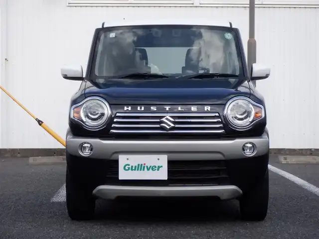 スズキ ハスラー Jスタイル Ⅱ ターボ 静岡県 2017(平29)年 9.8万km ブルーイッシュブラックパール  社外15インチアルミ/ タッチパネルオーディオ(FH-7100DVD)/ バックカメラ/ スマートキー/ プッシュスタート/ ハーフレザーシート/ 前席シートヒーター/ クルーズコントロール/ パドルシフト/ ビルトインETC/ 純正HIDヘッドライト/ フォグランプ/ 純正フロアマット/ 純正15インチアルミ有り