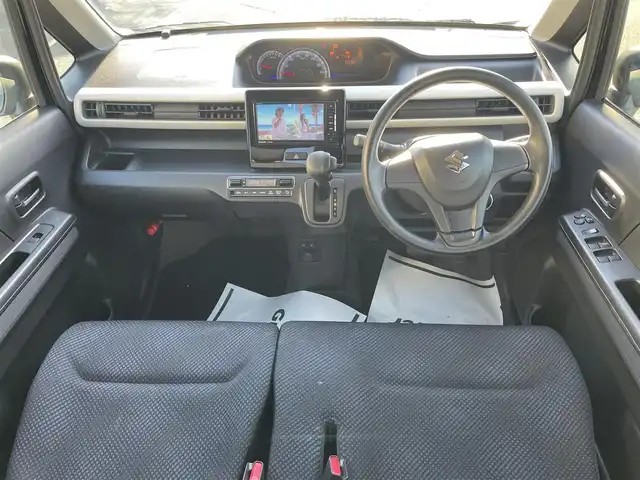 スズキ ワゴンＲ HYBRID FX 山形県 2019(令1)年 3万km ブルーイッシュブラックパール3 4WD/SDナビ/　　【CD　DVD　BT　フルセグ　USB】/シートヒーター/アイドリングストップ/フロアマット/電動格納ミラー/ヘッドライトレベライザー/ドアバイザー/リモコンキー