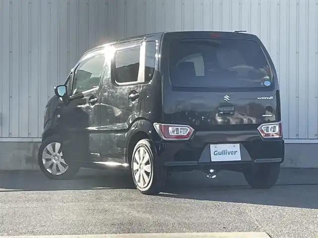 スズキ ワゴンＲ HYBRID FX 山形県 2019(令1)年 3万km ブルーイッシュブラックパール3 4WD/SDナビ/　　【CD　DVD　BT　フルセグ　USB】/シートヒーター/アイドリングストップ/フロアマット/電動格納ミラー/ヘッドライトレベライザー/ドアバイザー/リモコンキー