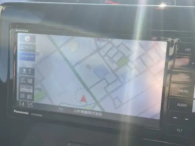 スズキ ワゴンＲ HYBRID FX 山形県 2019(令1)年 3万km ブルーイッシュブラックパール3 4WD/SDナビ/　　【CD　DVD　BT　フルセグ　USB】/シートヒーター/アイドリングストップ/フロアマット/電動格納ミラー/ヘッドライトレベライザー/ドアバイザー/リモコンキー