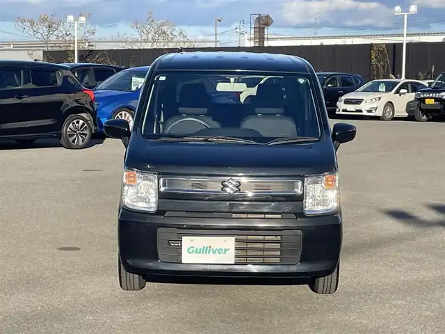 スズキ ワゴンＲ HYBRID FX 山形県 2019(令1)年 3万km ブルーイッシュブラックパール3 4WD/SDナビ/　　【CD　DVD　BT　フルセグ　USB】/シートヒーター/アイドリングストップ/フロアマット/電動格納ミラー/ヘッドライトレベライザー/ドアバイザー/リモコンキー