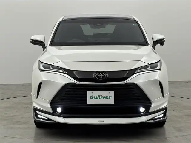 トヨタ ハリアー Z レザーパッケージ 福岡県 2020(令2)年 3.4万km ホワイトパールクリスタルシャイン 調光パノラマルーフ　/モデリスタエアロ　/純正１２．３型ＤＡナビ／フルセグTV　/バックカメラ　/ＪＢＬプレミアムサウンド　/デジタルルームミラー　/ドライブレコーダー　/ビルトインETC2.0　/トヨタセーフティセンス　/レーダークルーズコントロール　/コーナーセンサー　/衝突軽減ブレーキ　/レーンキープ　/ブラインドスポットモニター　/ヘッドアップディスプレイ　/アクセル踏み間違い防止　/シートベンチレーション／ヒーター　/パワーバックドア　/シートメモリー付きパワーシート　/純正１９インチアルミホイール
