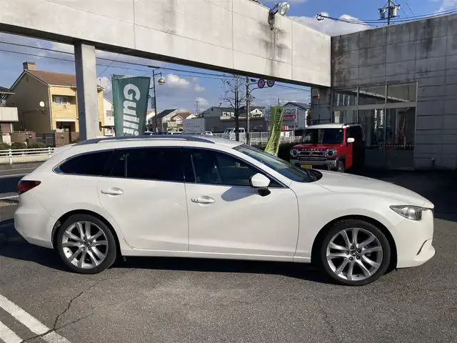 マツダ アテンザ ワゴン XD 愛知県 2014(平26)年 11.2万km スノーフレイクホワイトパールマイカ シティーブレーキサポート/ナビTV/DVDビデオ&CD/地デジ　フルセグ/Bluetoothオーディオ/バックカメラ/ステアシフト/インテリキー×3ケ/純正エンジンスターター/プッシュスタート/キセノンヘッドライト/オートライト/スマートインETC/ステアリングスイッチ/クルーズコントロール/ドライブレコーダー/純正アルミホイル