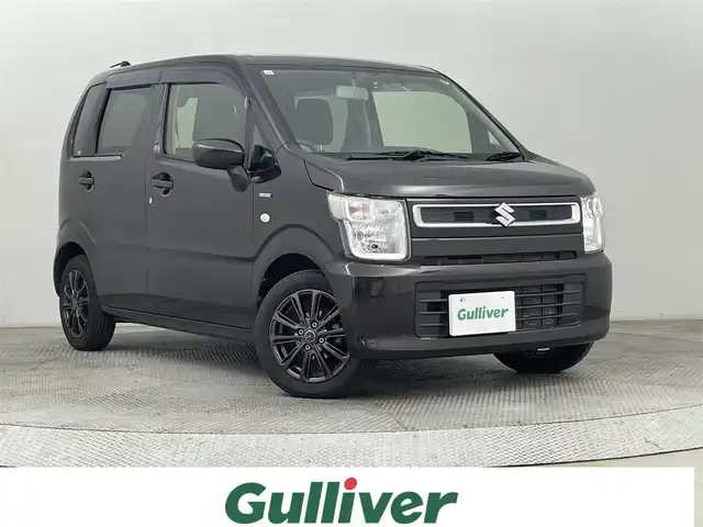 スズキ ワゴンＲ HYBRID FX 道央・札幌 2017(平29)年 4.1万km アーバンブラウンパールメタリック ・4WD/・寒冷地仕様/・社外メモリナビ/　CD/DVD/SD/iPod/USB/ワンセグ/・社外ETC/・社外ドライブレコーダ/・アイドリングストップ/・横滑り防止/・前席シートヒーター/・社外スタッドレス積込（155/65/R14）/・純正ホイールスチールカバー/・ドアバイザー/・フロアマット