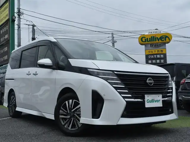 日産 セレナ ハイウェイスター V 神奈川県 2023(令5)年 1.7万km プリズムホワイト ワンオーナー/12.3インチ純正ナビ/フルセグテレビ/B/Tオーディオ/インテリジェントアラウンドビューモニター/ETC2.0/デジタルインナーミラー/プロパイロット/インテリジェントエアマージェンシーブレーキ他/ハンズフリー両側パワースライドドア/LEDヘッドライト/純正フロアマット/純正サイドバイザー/ロールサンシェード/インテリジェントキー/取扱説明書/保証書