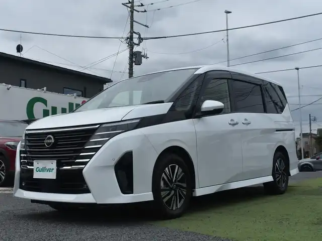 日産 セレナ ハイウェイスター V 神奈川県 2023(令5)年 1.7万km プリズムホワイト ワンオーナー/12.3インチ純正ナビ/フルセグテレビ/B/Tオーディオ/インテリジェントアラウンドビューモニター/ETC2.0/デジタルインナーミラー/プロパイロット/インテリジェントエアマージェンシーブレーキ他/ハンズフリー両側パワースライドドア/LEDヘッドライト/純正フロアマット/純正サイドバイザー/ロールサンシェード/インテリジェントキー/取扱説明書/保証書