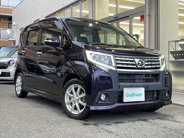 ダイハツ ムーヴ カスタム X SAⅡ 高知県 2017(平29)年 8万km ナイトシャドーパープルクリスタルM ストラーダ７インチナビ/（Ｂｌｕｅｔｏｏｔｈオーディオ／フルセグＴＶ／ＣＤ・ＤＶＤ）/ダイハツスマートアシスト/ＥＴＣ/スマートアシスト/スペアキー/オートライト/コーナーセンサー