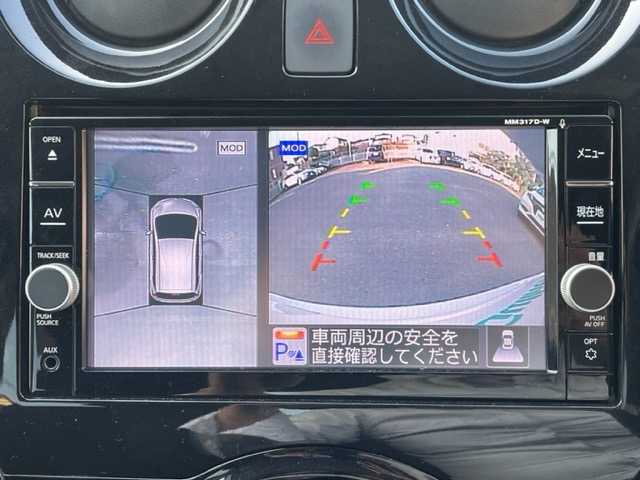 日産 ノート e－パワー X モード・プレミア 熊本県 2018(平30)年 2.8万km ブリリアントホワイトパール 衝突軽減ブレーキ/レーンキープアシスト/プッシュスタート/純正ナビ/（CD・DVD・フルセグTV・BTオーディオ・SD）/アラウンドビューモニター/ETC/オーテック15インチAW/LEDヘッドライト/オートライト/フォグライト/前後コーナーセンサー/横滑り防止装置/ウィンカーミラー/純正フロアマット/純正ドアバイザー/新車保証書/取扱説明書/スマートスペアキー×1本