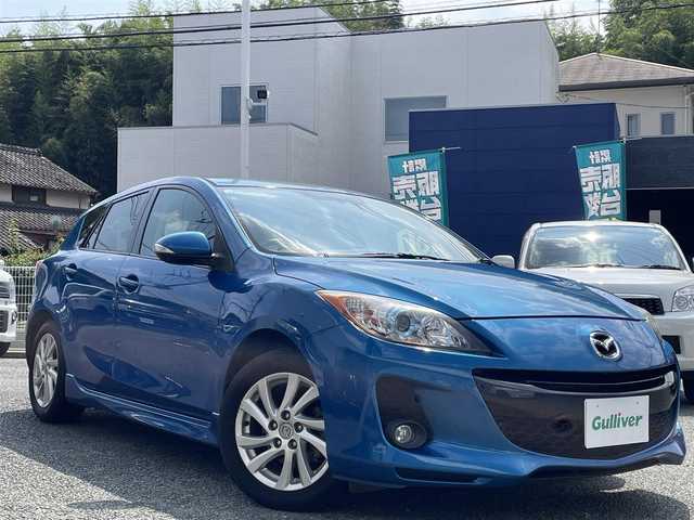 マツダ アクセラ スポーツ 20S スカイアクティブ 熊本県 2012(平24)年 12万km スカイブルーマイカ 社外ナビ（CN-RA05D）/【フルセグTV/CD/DVD/SD/BT】/ステアリングリモコン/パドルシフト/ETC/ハロゲンヘッドライト/オートライト/フォグランプ/ヘッドライトレベライザー/電格ミラー/スマートキー/プッシュスタート/社外フロアマット/純正ＡＷ/取扱説明書/保証書