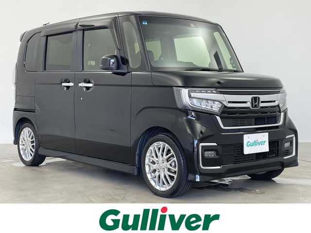 ホンダ Ｎ ＢＯＸ カスタム EX ターボ 鹿児島県 2021(令3)年 2.8万km クリスタルブラックパール ワンオーナー/純正メモリナビ/(AM/FM/CD/DVD/Bluetooth)/フルセグテレビ/バックカメラ/前後ドラレコ/衝突被害軽減システム/車線逸脱警報/レーダークルーズコントロール/ハーフレザーシート/両側パワースライドドア/横滑り防止装置/ETC/アイドリングストップ/LEDヘッドライト/フォグランプ/オートライト/ウィンカーミラー/電動格納ミラー/純正15インチAW/シートヒーター/プッシュスタート/スマートキー/フロアマット/ドアバイザー