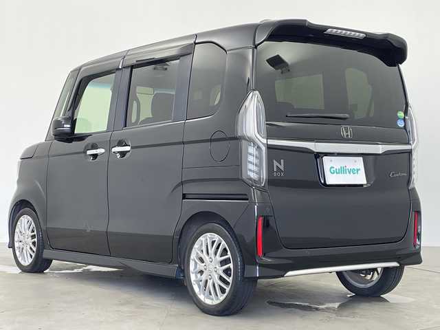 ホンダ Ｎ ＢＯＸ カスタム EX ターボ 鹿児島県 2021(令3)年 2.8万km クリスタルブラックパール ワンオーナー/純正メモリナビ/(AM/FM/CD/DVD/Bluetooth)/フルセグテレビ/バックカメラ/前後ドラレコ/衝突被害軽減システム/車線逸脱警報/レーダークルーズコントロール/ハーフレザーシート/両側パワースライドドア/横滑り防止装置/ETC/アイドリングストップ/LEDヘッドライト/フォグランプ/オートライト/ウィンカーミラー/電動格納ミラー/純正15インチAW/シートヒーター/プッシュスタート/スマートキー/フロアマット/ドアバイザー