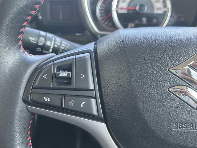 スズキ スペーシア カスタム HYBRID XS 鳥取県 2021(令3)年 3.5万km ブリスクブルーM ワンオーナー/アイドリングストップ/マイルドハイブリッドシステム/ドアバイザー/プッシュスタート/両側パワースライドドア/衝突軽減ブレーキ/ハーフレザー調シート/アダプティブクルーズコントロール/テーブル/リアサーキュレーター/シートヒーター