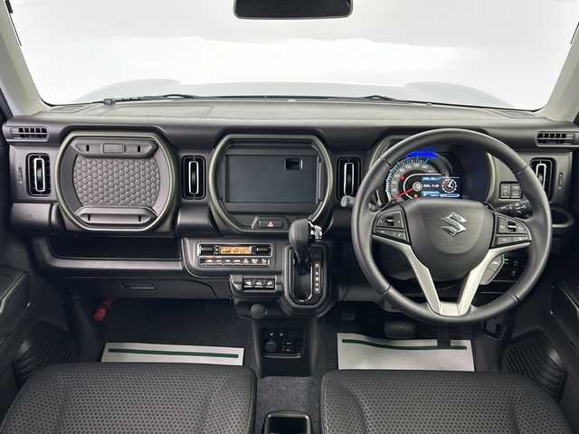 スズキ ハスラー タフワイルド・ターボ 秋田県 2024(令6)年 0.7万km オフブルーメタリック/ブラック 2トーン 4WD/ターボ/スズキセーフティサポート/レーダークルーズコントロール/パドルシフト/コーナーセンサー/ステアリングスイッチ/革巻きハンドル/前席シートヒーター/プッシュスタート/電動格納ミラー/純正アルミホイール/LEDヘッドライト/オートライト/スマートキー
