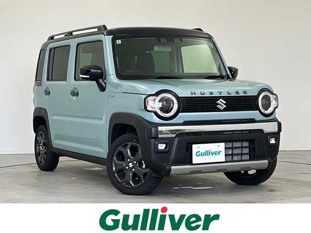 スズキ ハスラー タフワイルド・ターボ 秋田県 2024(令6)年 0.7万km オフブルーメタリック/ブラック 2トーン 4WD/ターボ/スズキセーフティサポート/レーダークルーズコントロール/パドルシフト/コーナーセンサー/ステアリングスイッチ/革巻きハンドル/前席シートヒーター/プッシュスタート/電動格納ミラー/純正アルミホイール/LEDヘッドライト/オートライト/スマートキー