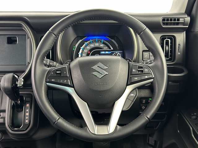 スズキ ハスラー タフワイルド・ターボ 岐阜県 2024(令6)年 0.7万km オフブルーメタリック/ブラック 2トーン 4WD/ターボ/スズキセーフティサポート/レーダークルーズコントロール/パドルシフト/コーナーセンサー/ステアリングスイッチ/革巻きハンドル/前席シートヒーター/プッシュスタート/電動格納ミラー/純正アルミホイール/LEDヘッドライト/オートライト/スマートキー