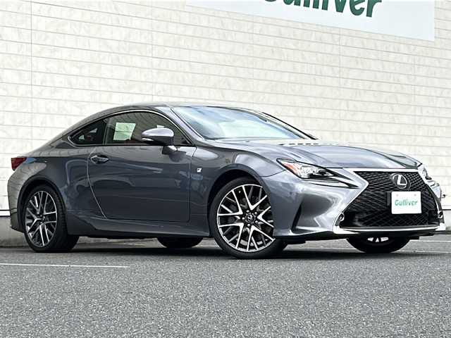 レクサス ＲＣ 350 Fスポーツ 茨城県 2015(平27)年 9.6万km マーキュリーグレーマイカ サンルーフ/純正HDDナビ/(地デジTV・CD・DVD・BT・USB・ラジオ再生)/レーダークルーズコントロール/レーンアシスト/コーナーセンサー/赤革レザーシート/シートヒーター/エアーシート/パワーシート/バックカメラ/ETC/オートライト/LEDヘッドライト/純正19inアルミホイール/純正フロアマット/スマートキー/取扱説明書/保証書
